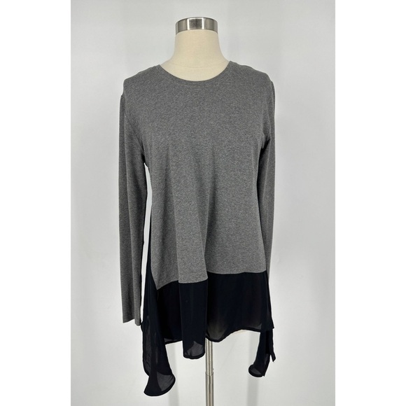 Harari Colorblock Long Sleeve High Low Top - Picture 1 of 9